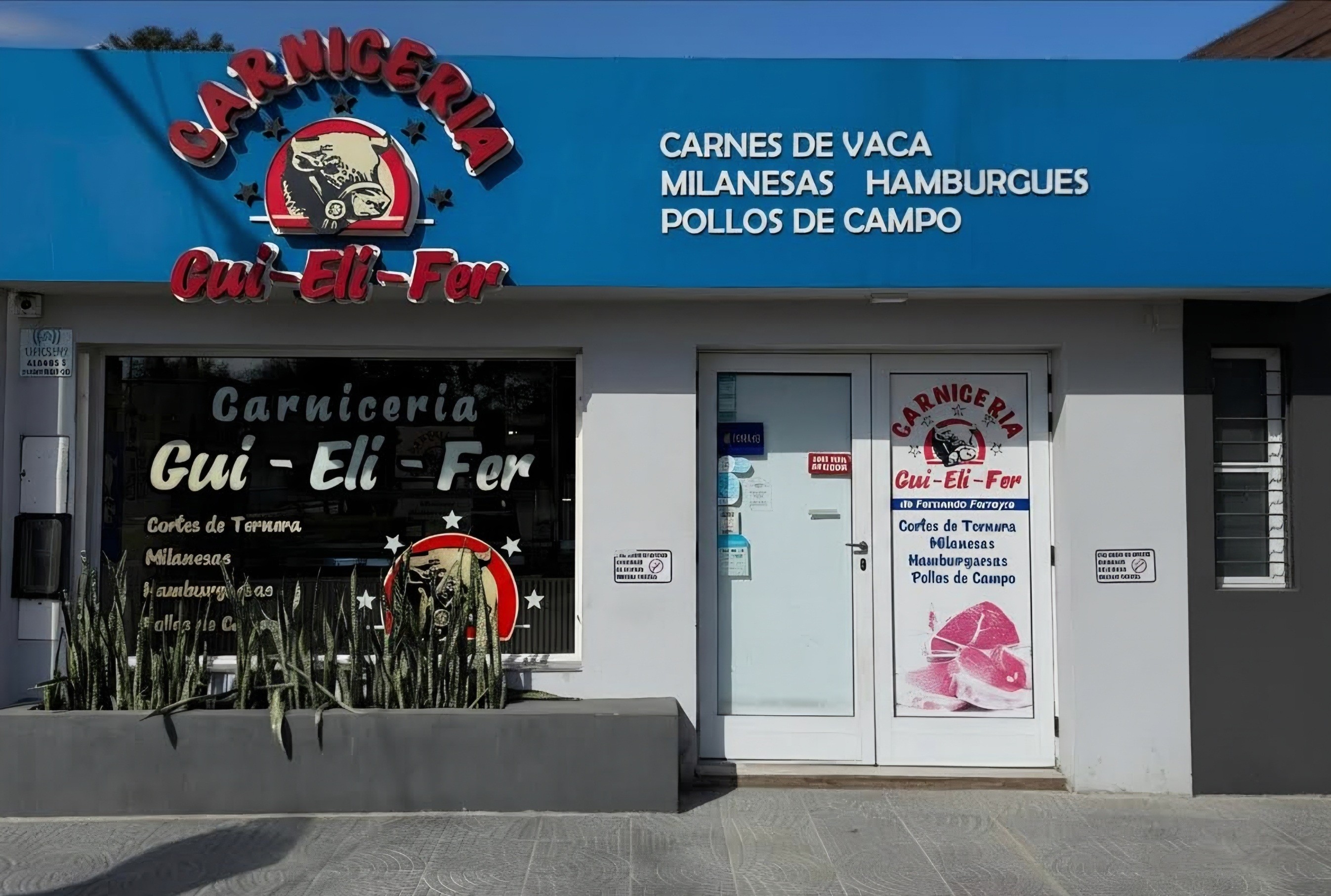 Vista de la fachada de la Carnicería Gui-Eli-Fer